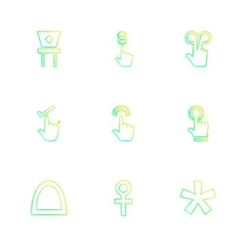Hands , pointer , arrows , directions , eps icons set vector イラスト素材