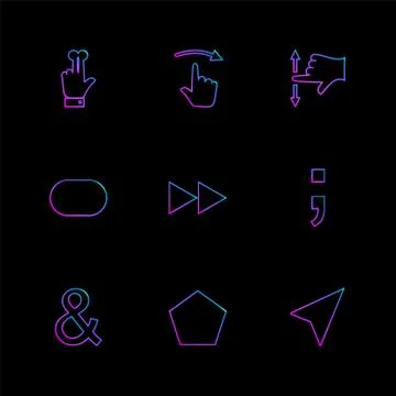 Hands , pointer , arrows , directions , eps icons set vector イラスト素材