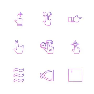 Hands , pointer , arrows , directions , eps icons set vector イラスト素材