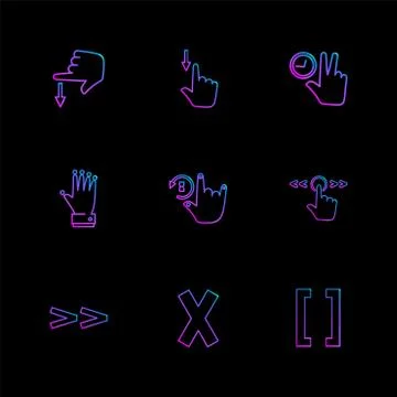 Hands , pointer , arrows , directions , eps icons set vector イラスト素材