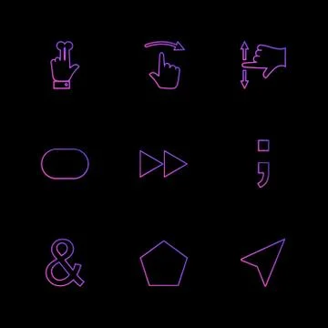 Hands , pointer , arrows , directions , eps icons set vector イラスト素材