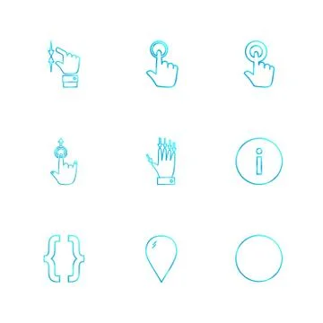 Hands , pointer , arrows , directions , eps icons set vector イラスト素材