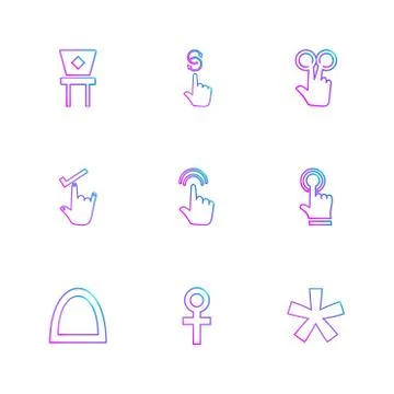 Hands , pointer , arrows , directions , eps icons set vector イラスト素材