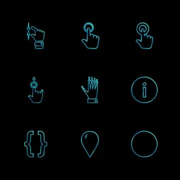 Hands , pointer , arrows , directions , eps icons set vector Illustrazione stock