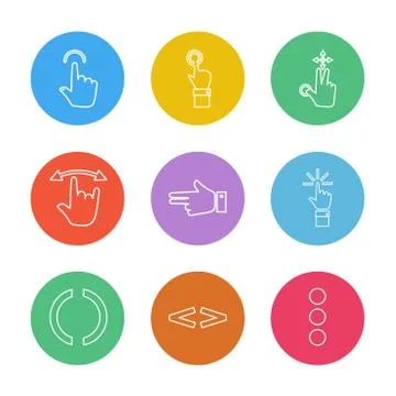 Hands , pointer , arrows , directions , eps icons set vector イラスト素材