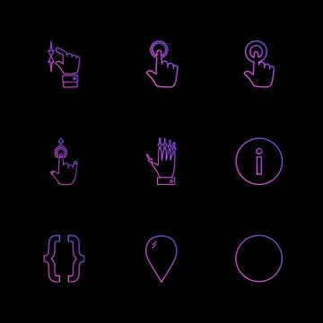 Hands , pointer , arrows , directions , eps icons set vector イラスト素材