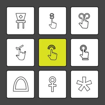 Hands , pointer , arrows , directions , eps icons set vector イラスト素材