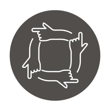 Hands pointing each other - responsibility concept Stock Illustration