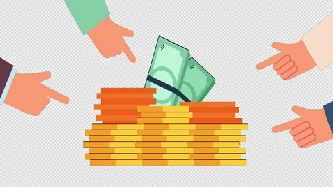 Hands Pointing Money Alpha Channel Vídeo Stock 332797345