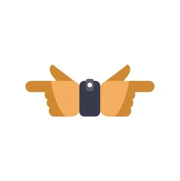 Hands pointing opposite directions deciding path splitting arrow 스톡 일러스트