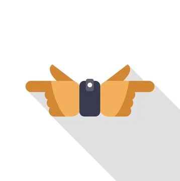 Hands pointing in opposite directions making a decision Stock Illustration