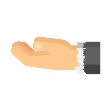 Hands of poor man Illustrazione stock