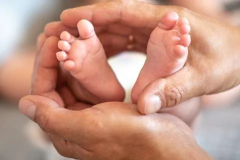 Hands of the Pope hugging a small child's legs, Stockfoto's