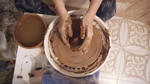 Hands of a Potter Stock Footage 99289801
