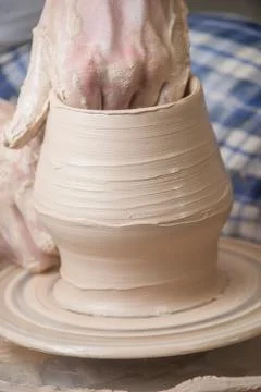 Hands of a potter Stock Photos