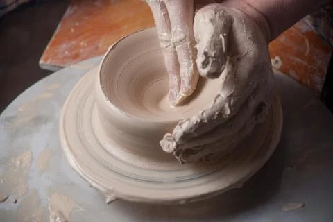 Hands of a potter Foto stock