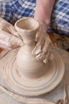 Hands of a potter Foto stock