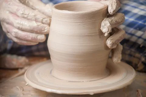 Hands of a potter Foto stock