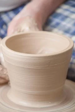 Hands of a potter Stock Photos