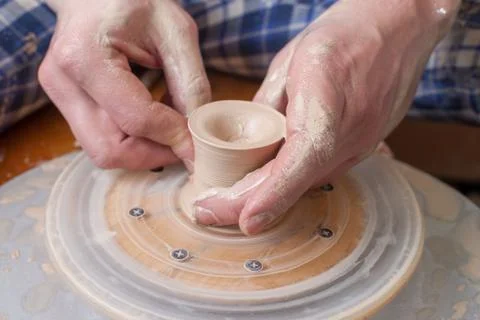 Hands of a potter Foto stock