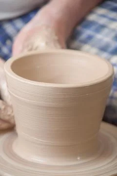 Hands of a potter Stock Photos