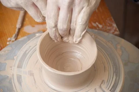 Hands of a potter Foto stock
