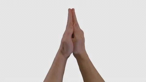 Hands Pray Praying Gesture Front Video stock 339804722