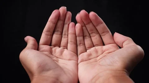 Hands In Prayer With Isolated Black Background 库存影片 268375763