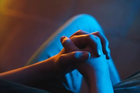 Hands in prayer 写真素材