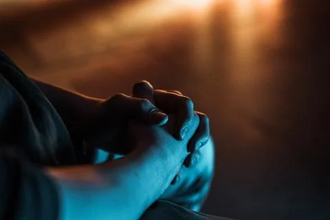 Hands in prayer 写真素材