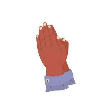 Hands of the praying. Flat vector illustration. Stock-Illustration
