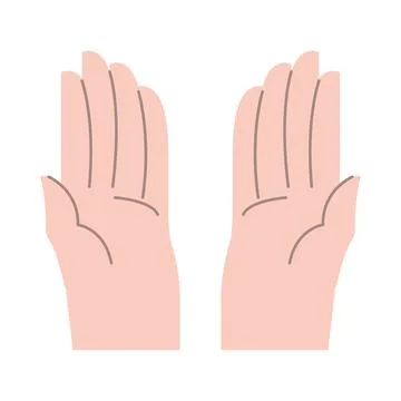 Hands praying gesture Stock Illustration