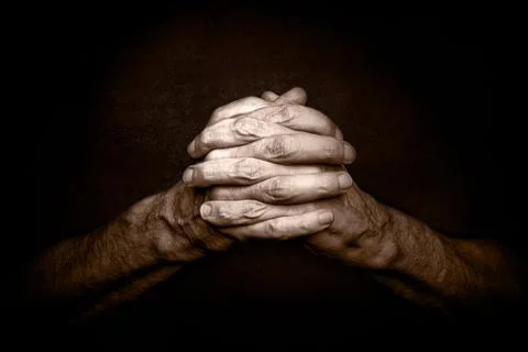 Hands of Praying Man 写真素材