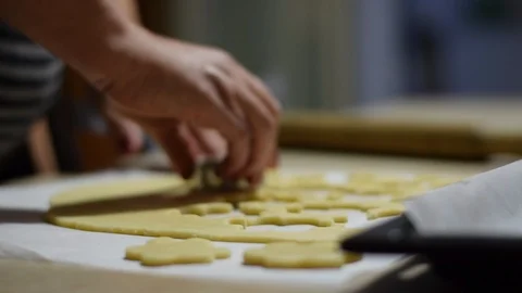 Hands preparing cookies Stock Footage 100551087