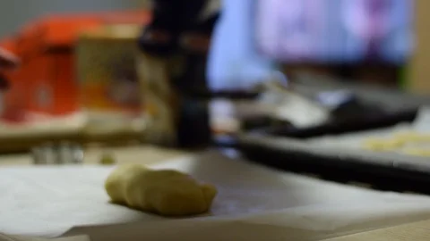 Hands preparing cookies Stock Footage 100551158