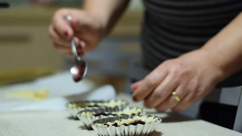 Hands preparing cookies Stock Footage 100551279