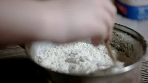 Hands Preparing Dough For Baking a Christmas Sugar Cookies Video stock 73671060