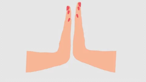 Hands Pressed Together in Prayer or Namaste Greeting Motion Graphics Stock Footage 324062279