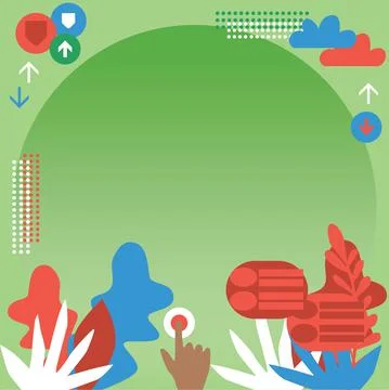 Hands Pressing Screen Of Mobile Phone Showing The Futuristic Technology. Palm Stock Illustration