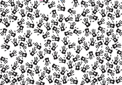 Hands print abstract background Stock Illustration