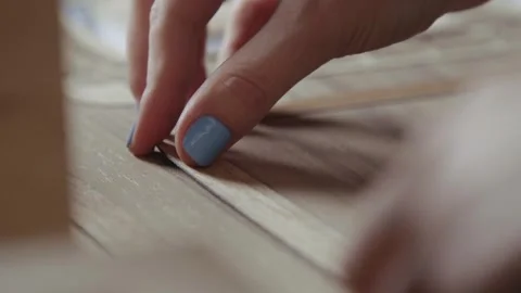 Hands of Professional Woman Constructing Architecture Model of Urban Town Build Stock Footage 282942302