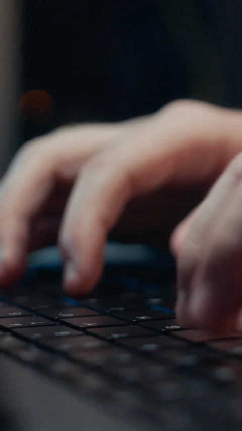 Hands of Programmer Coding on Computer Stock Footage 311305384