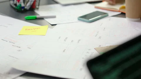 Hands of programming and coding team planning cybersecurity strategy with Stock Footage 225632343