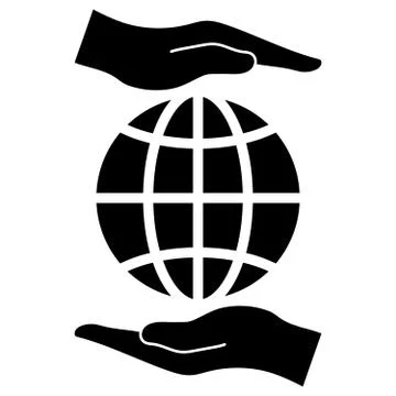 Hands protect the Earth Stock Illustration