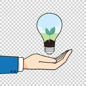 Hands protect forests and help save the world 스톡 일러스트