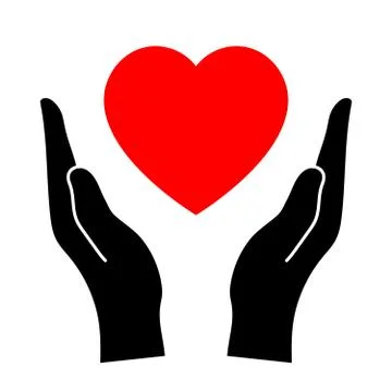 Hands that protect the heart Stock Illustration