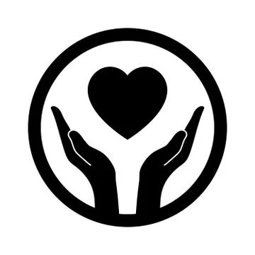 Hands that protect the heart Stock Illustration