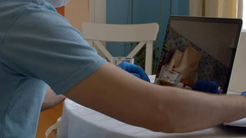 Hands in protective gloves Stock Footage 127078447