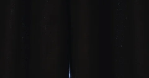 Hands pulling a window curtain for warm morning light. Stock Footage 122914596