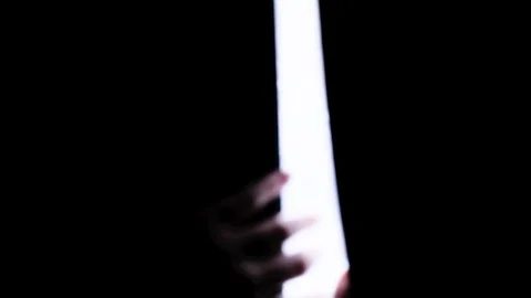 Hands pulling a window curtain for warm morning light. Video stock 123657845